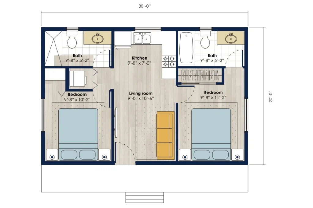 600 sq ft