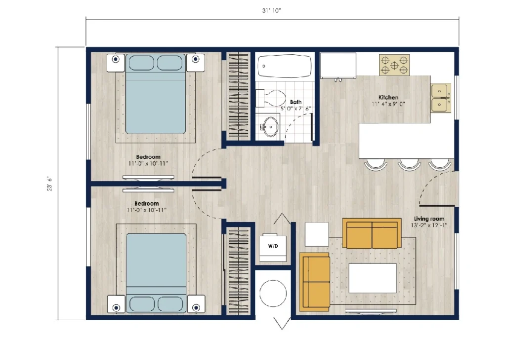722 sq ft