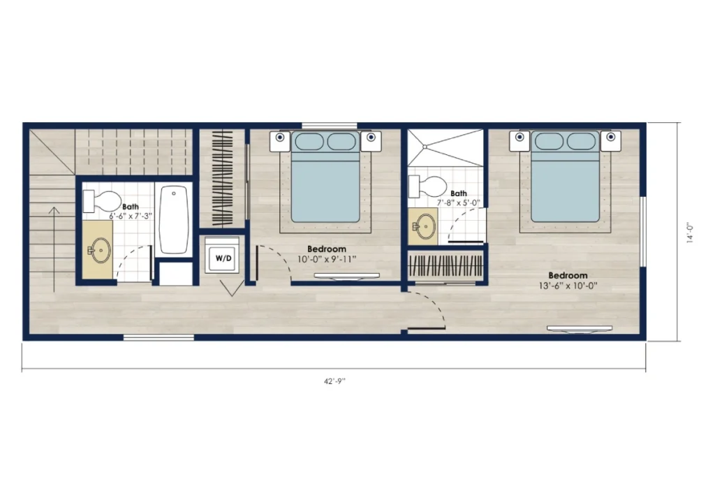 1,200 sq ft